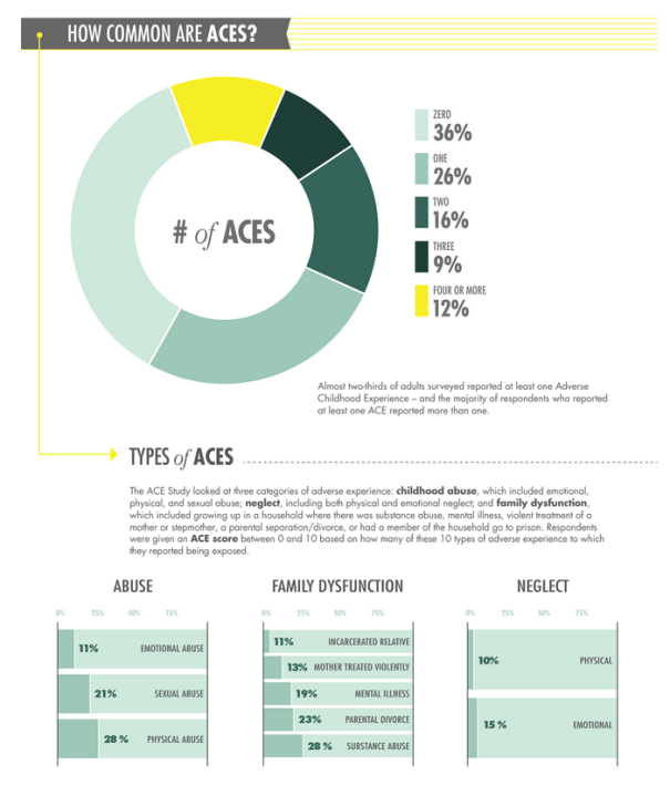 Adverse childhood experiences are widespread. Abuse and neglect are the most common.