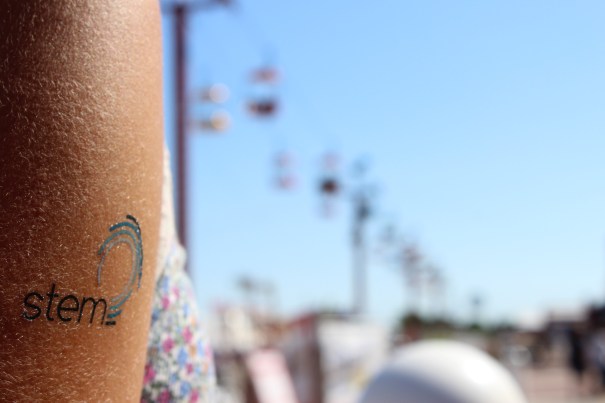 Temporary STEM "tattoos" allowed enthusiastic fairgoers to show their passion for science right on their skin!