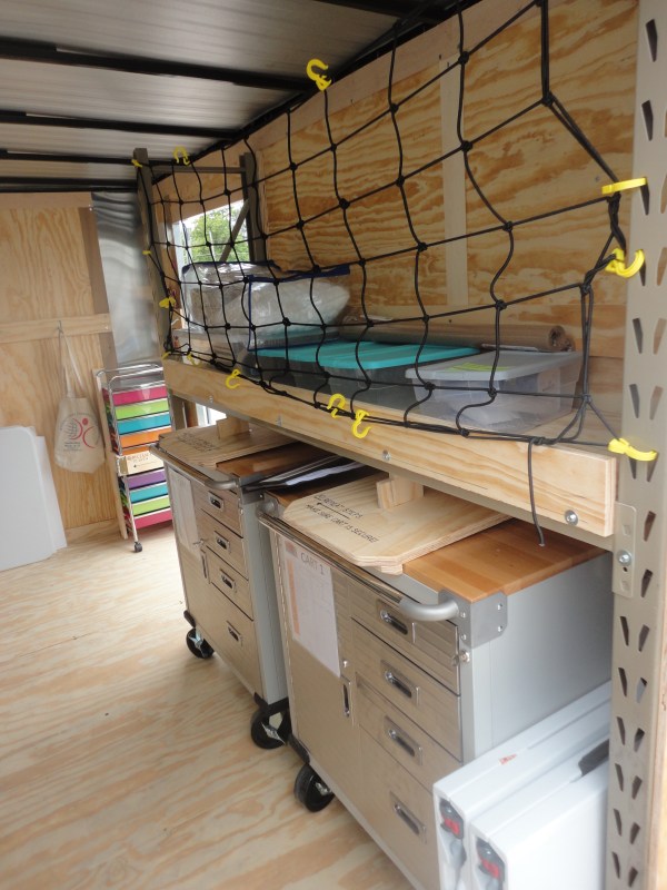 Roller carts and STEM and Arts supplies make it easy to open the makerspace up and spread out activities at whatever site it visits.