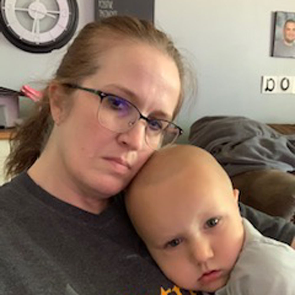 Leisa and her little friend: "He was having a bad day...He cuddles up on me, and the next thing I know, he's sleeping. I help him feel safe." 