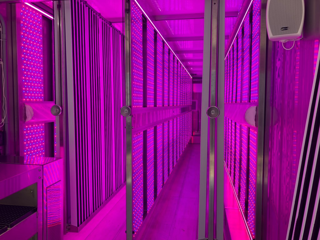 A peek inside The Greenery...a high-tech container farm that grows 2.5-acres worth of greens!