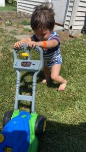 Sixpence is a Nebraska Children initiative that creates developmentally appropriate learning experiences for children prenatal through age three. Pictured above is one of Lyndsey's children with whom she works. 