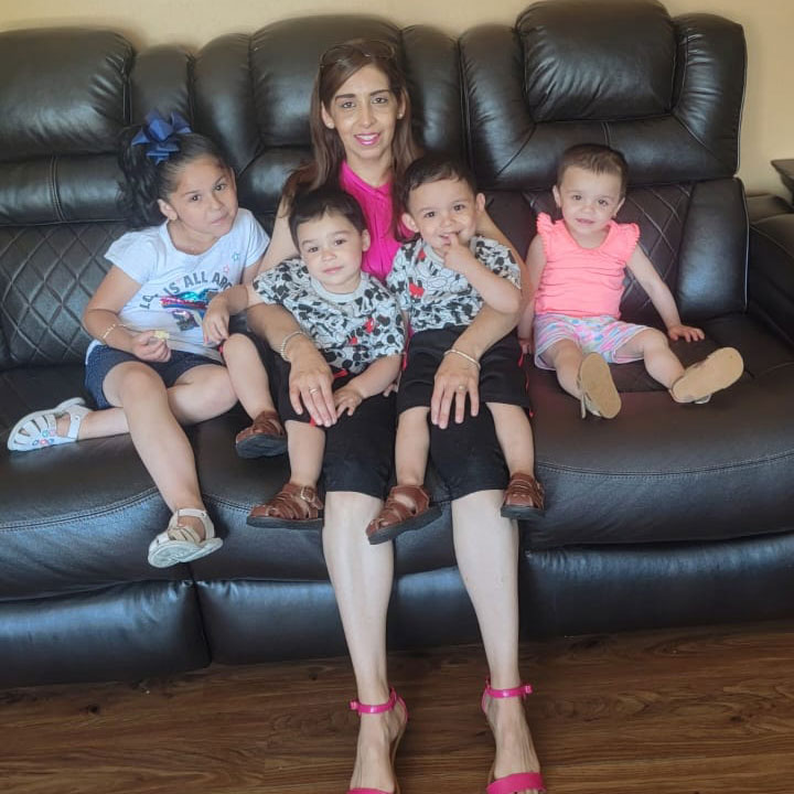 Andrea (m) and her kiddos benefit from Sixpence home visits. These early childhood experts work with parents to assess children's developmental milestones and set them up for success. 