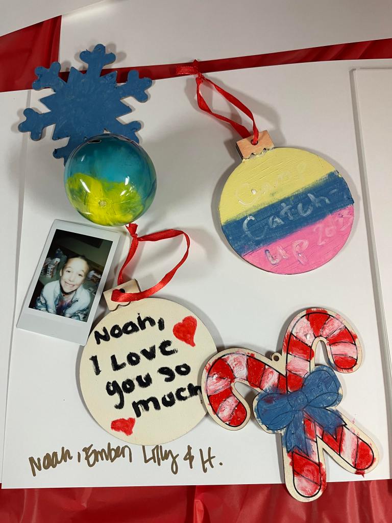 Ornaments created at Camp Catch-Up. 