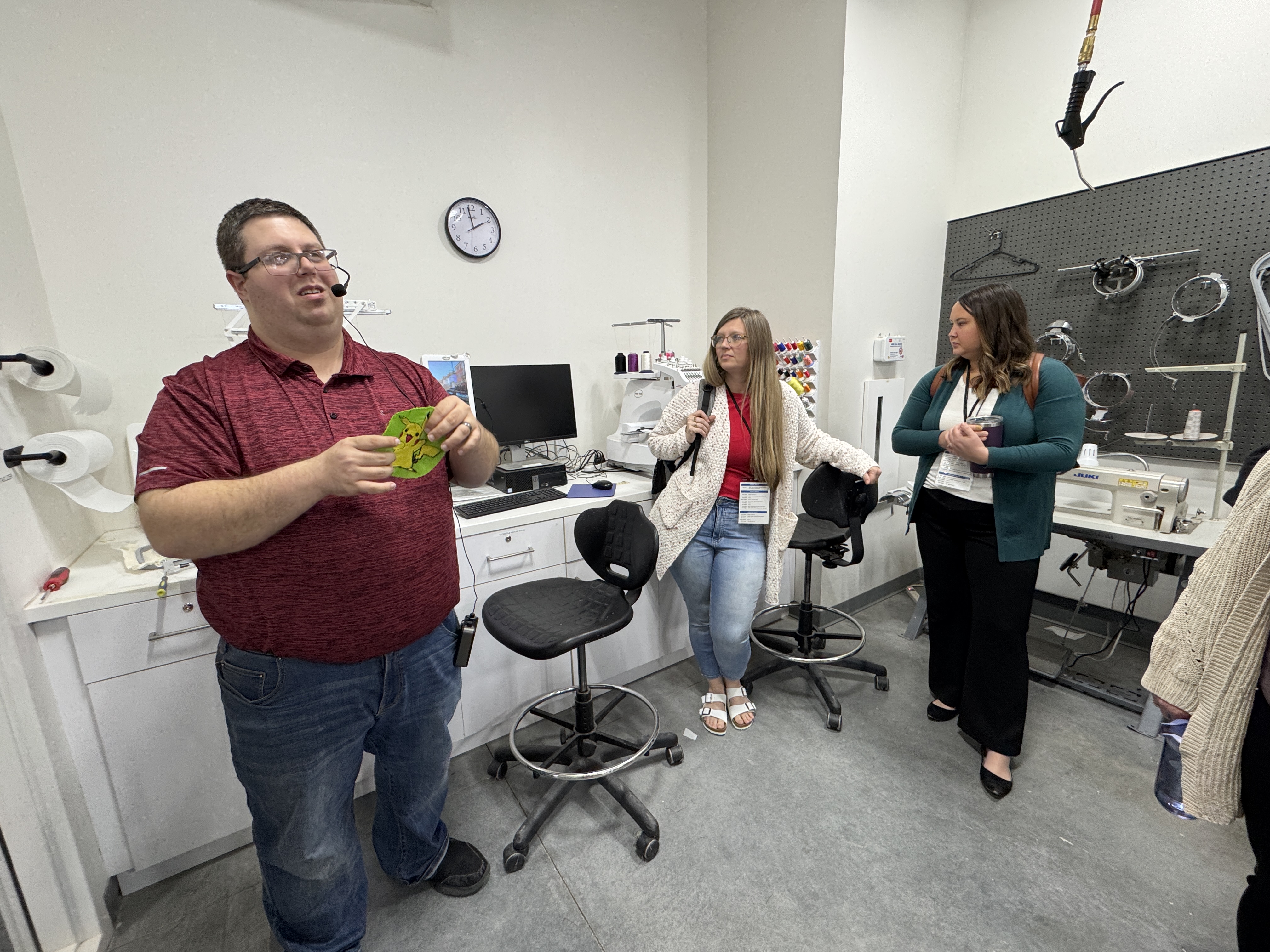 Conference attendees tour the Nebraska Innovation Studios.